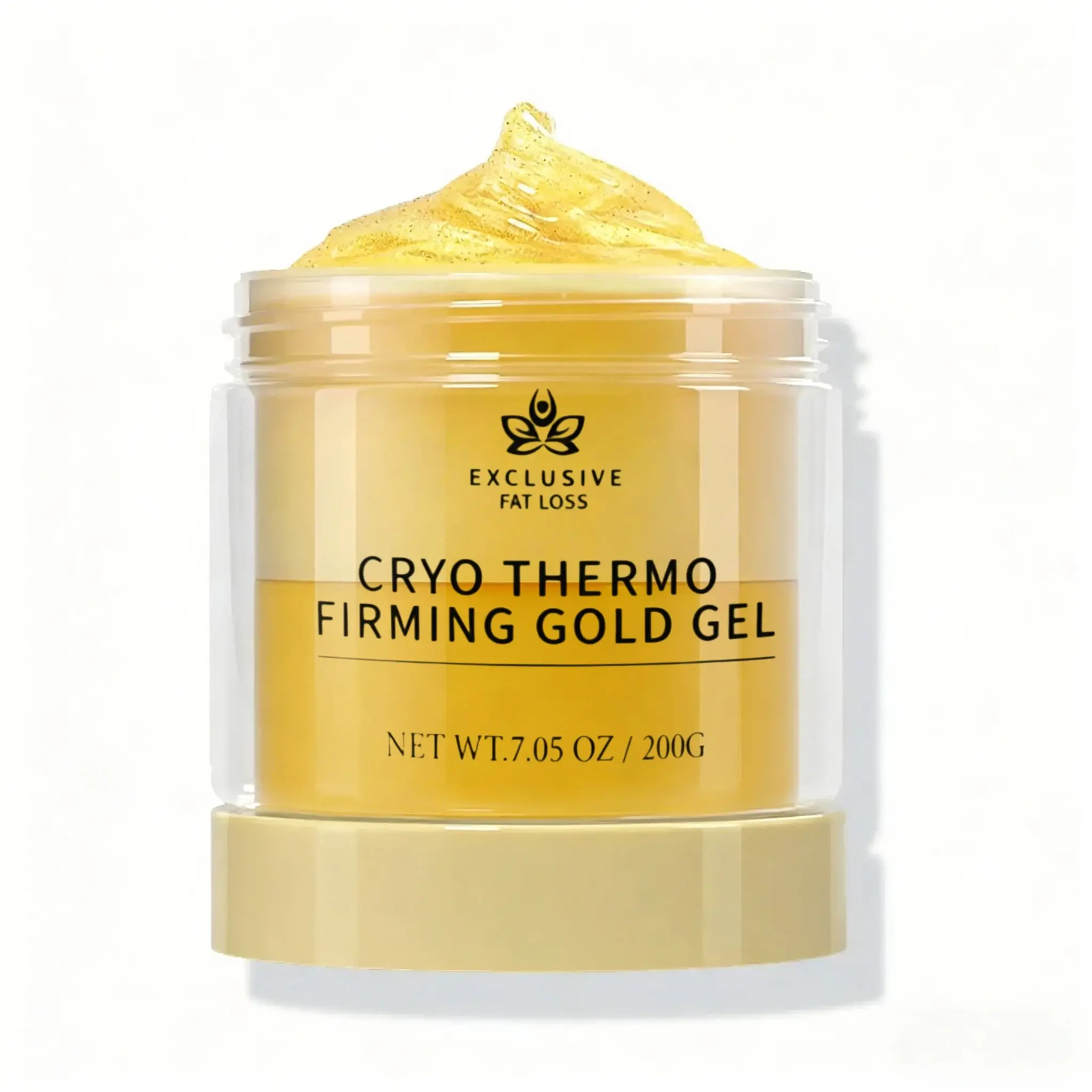Skin Tightening Cellulite Gel for Body Care, Tightening Burn Gold Massage Cream | Thermo Firming Gold Gel & Hyaluronic Acid, Hot Sweat Massage Cream for Belly,  Thighs, Butt & Arms, Hydrating Moisturizing Body Firming Gel for Smoother Looking Skin, 200g