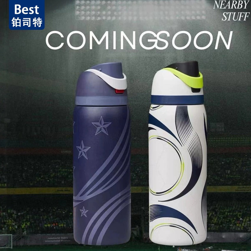 Soccer Water Bottle – Sports Drinkware for Players & Fans