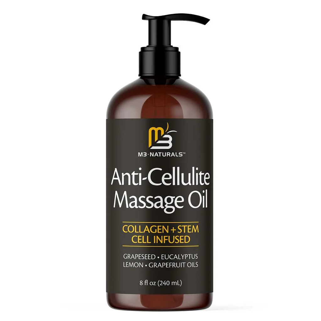 M3 Naturals Anti-Cellulite Massage Oil – 8oz Citrus Body Oil