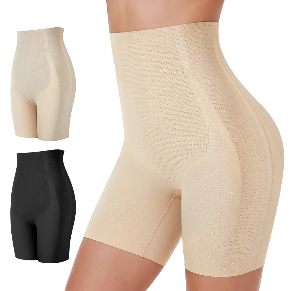 LUCKMEEY High Waist Tummy Control Shapewear Shorts – Seamless Breathable