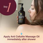 Anti Cellulite Massage Oil 8oz - Smooth the Appearance of Cellulite - Body Care & Skin Care Massage Oil - Topical Collagen and Plant Stem Cell Body Oil to Restore Texture and Elasticity - Soothing Body Oil