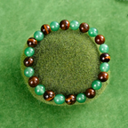 Tiger Eye & Green Aventurine Natural Stone Beaded Bracelet
