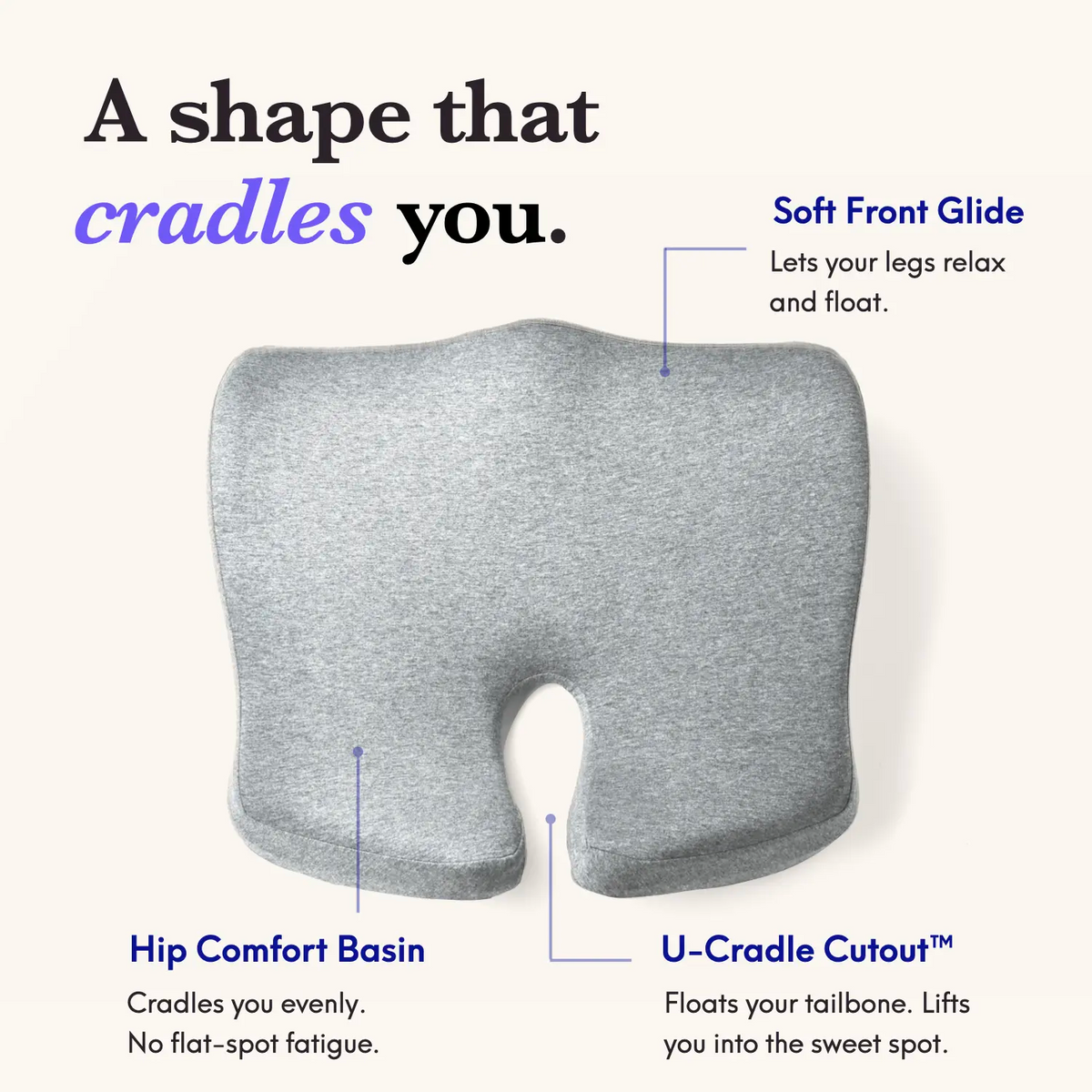 Cushion Lab Cloud Cradle Seat Cushion – Ergonomic Memory Foam