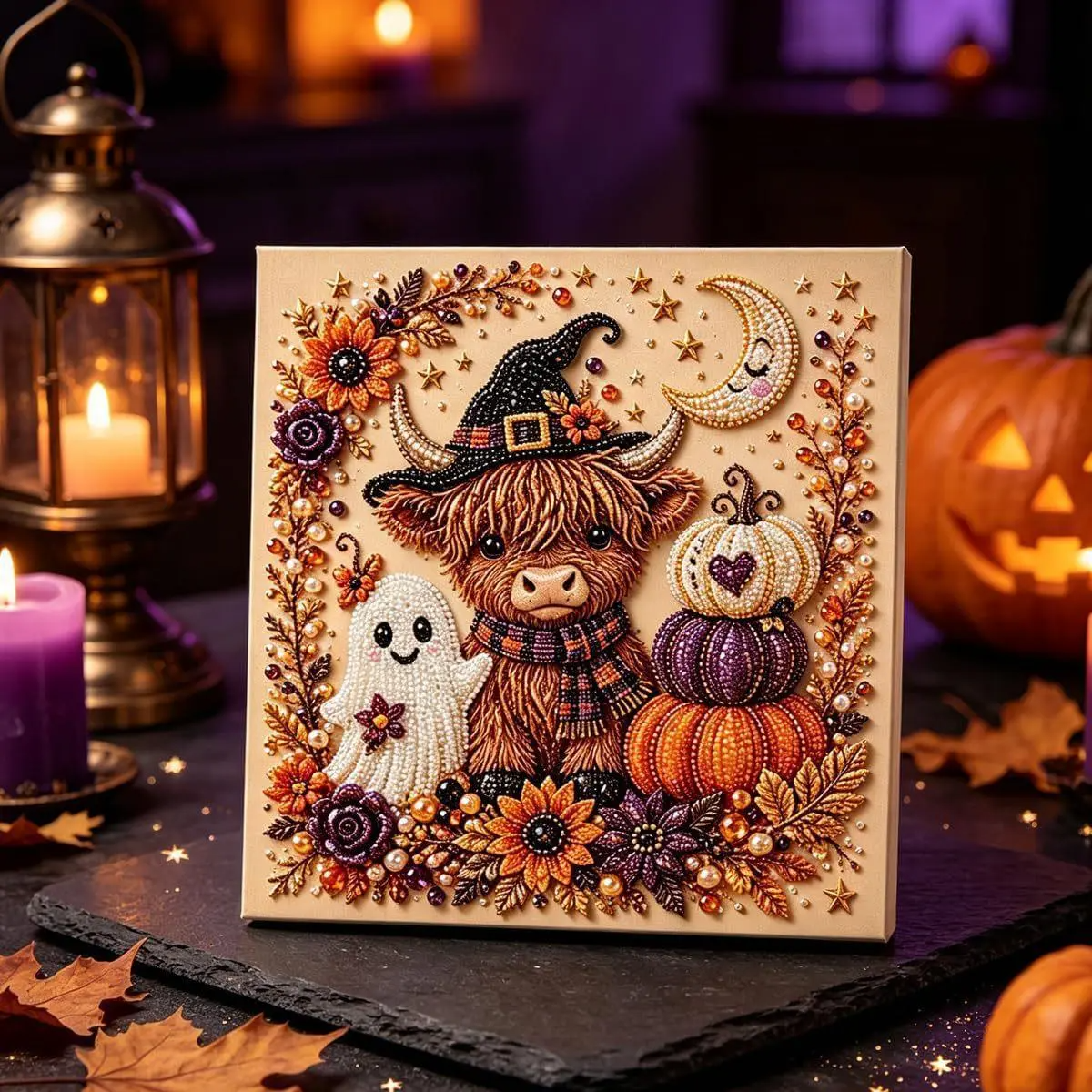 Halloween Witch DIY Pearl Bead Painting Kit – Fall Home Decor