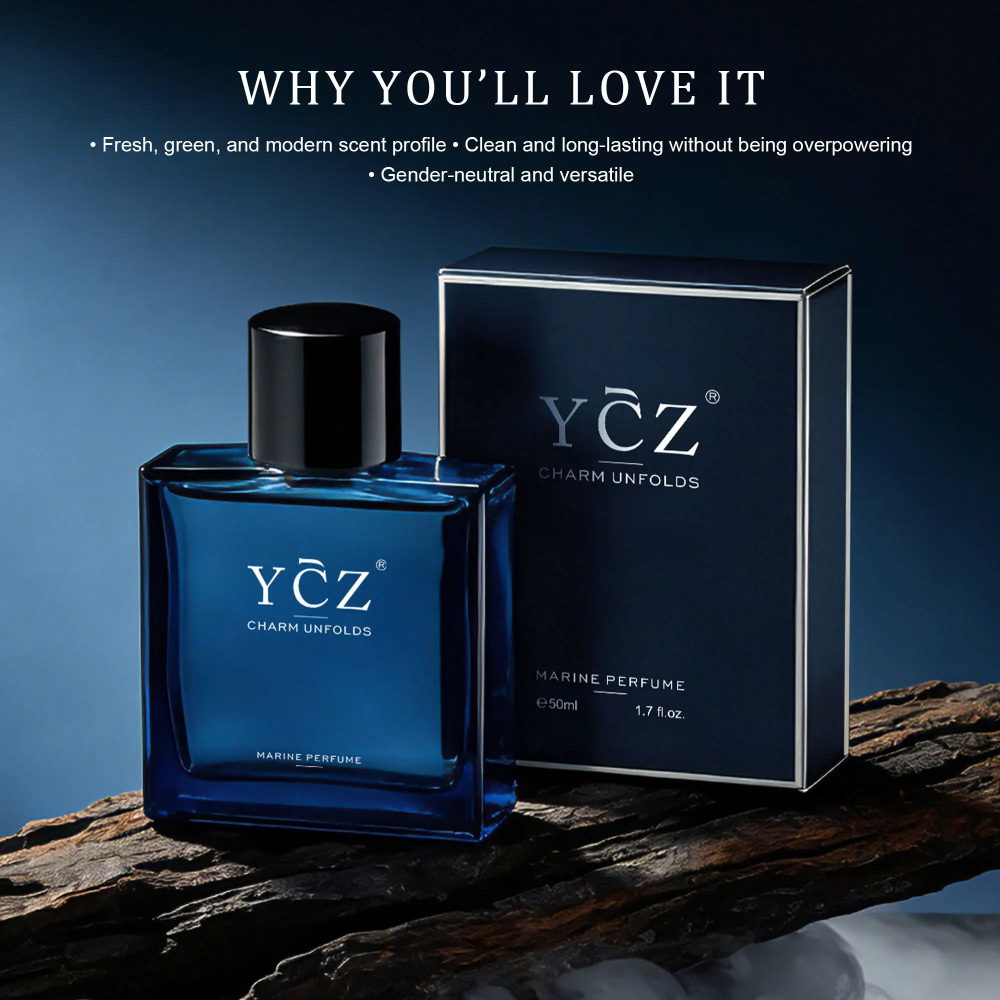 YCZ Midnight Marine Eau de Parfum – 1.7 fl oz Men's Fragrance