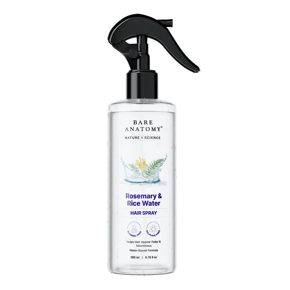 Rosemary & Rice Water Hair Growth Spray – Bare Anatomy 200ml