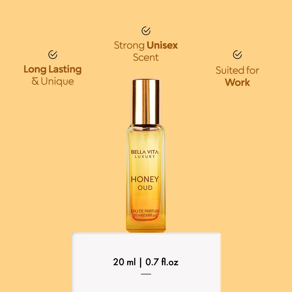 Honey Oud - (0.68 fl. oz./20 ml) | Eau de Parfum | Patchouli, Vanilla, Bergamot | Floral & Spicy | Long Lasting | Mini Perfume