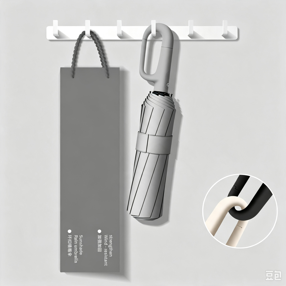 Automatic Folding Windproof Umbrella – 10-Rib Portable
