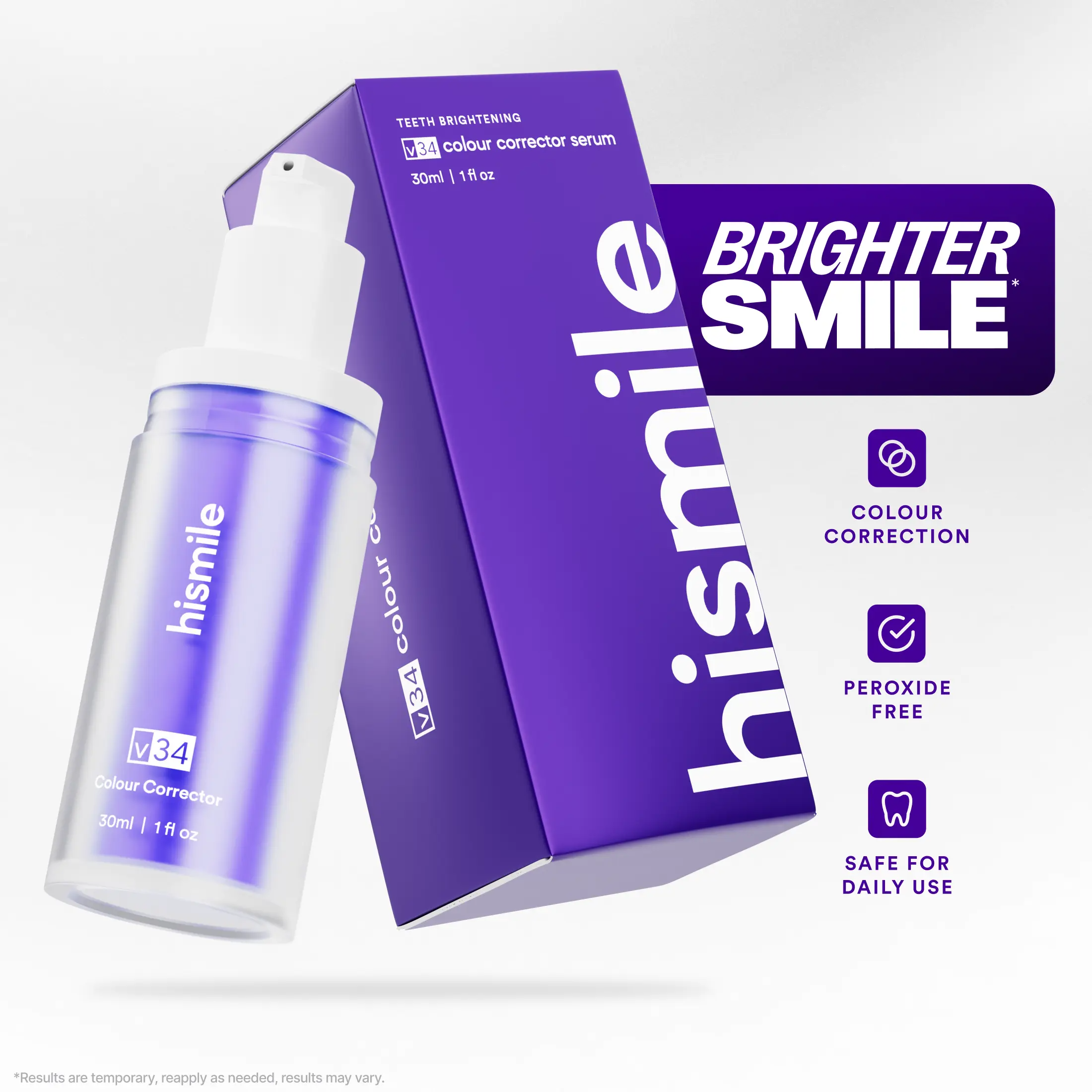 Hismile V34 Colour Corrector Serum – Instant Teeth Brightener