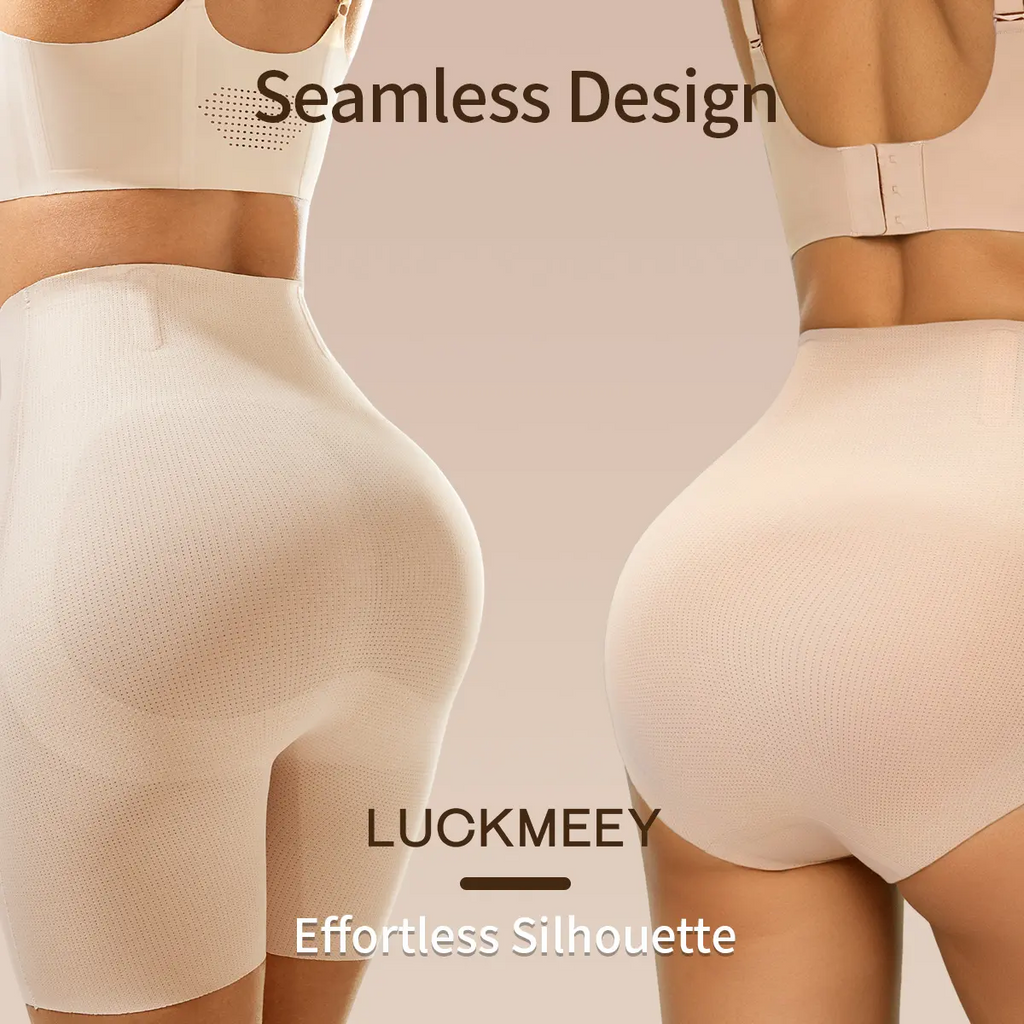 LUCKMEEY High Waist Tummy Control Shapewear Shorts – Seamless Breathable