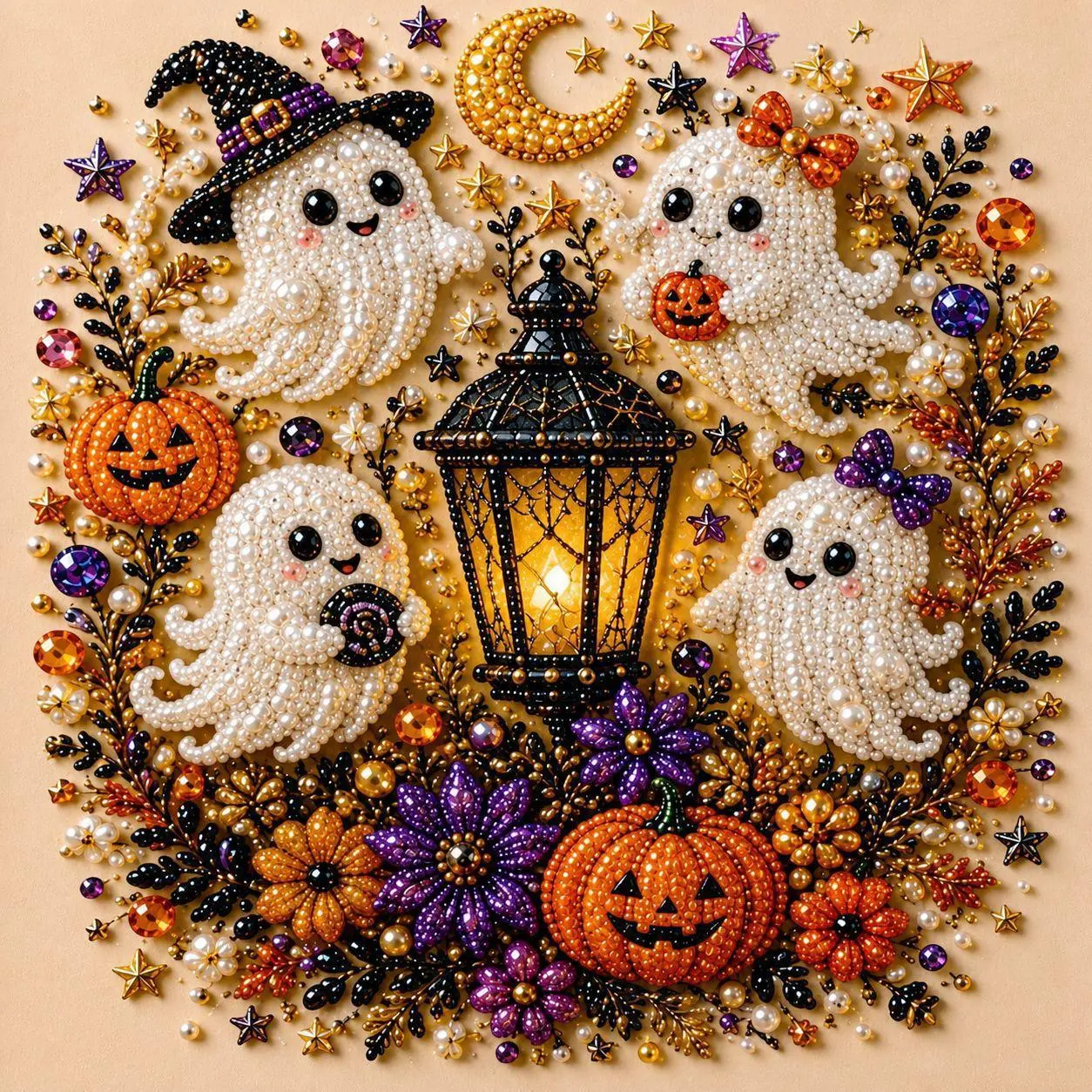 Halloween Witch DIY Pearl Bead Painting Kit – Fall Home Decor