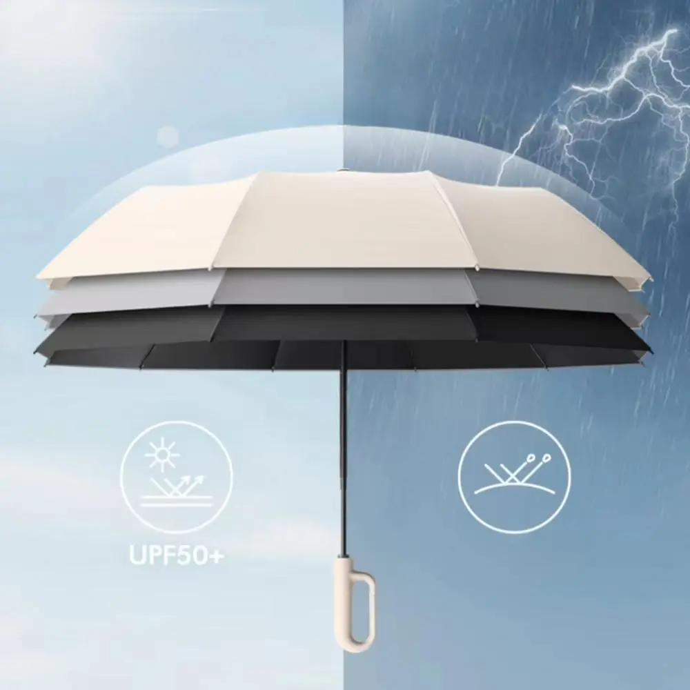 Automatic Folding Windproof Umbrella – 10-Rib Portable