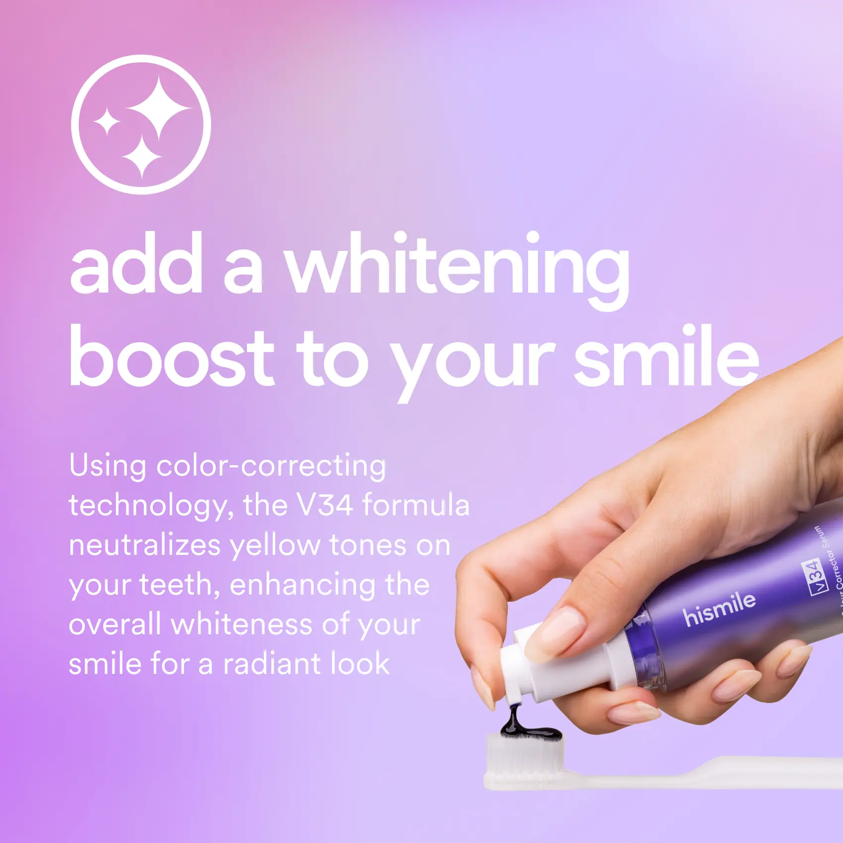 Hismile V34 Colour Corrector Serum – Instant Teeth Brightener