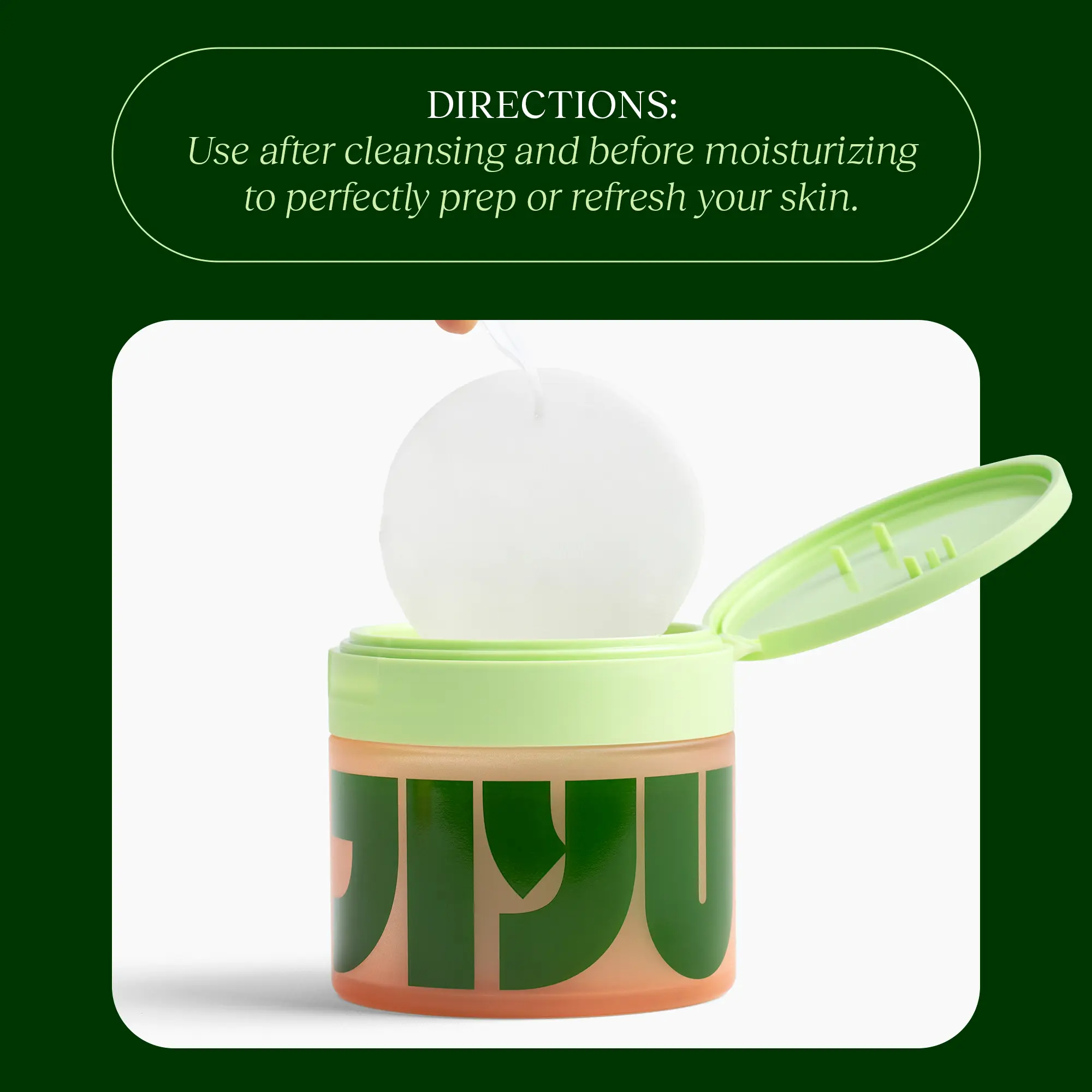 JiYu Skincare Korean Toner Pads – Snail Mucin & Niacinamide 100ct