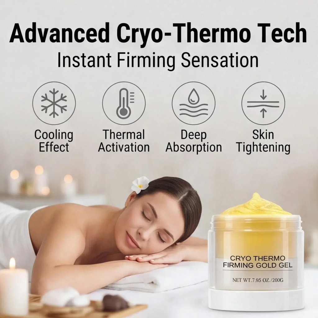 Skin Tightening Cellulite Gel for Body Care, Tightening Burn Gold Massage Cream | Thermo Firming Gold Gel & Hyaluronic Acid, Hot Sweat Massage Cream for Belly,  Thighs, Butt & Arms, Hydrating Moisturizing Body Firming Gel for Smoother Looking Skin, 200g