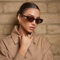 Astra Flat-Lens Cat-Eye Sunglasses for Women