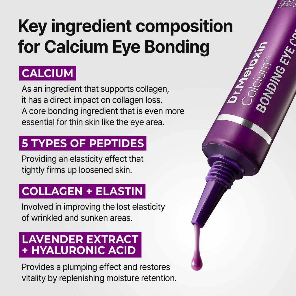 Calcium Bonding Eye Cream formulated for Sunken Under-Eyes, Sagging Eye Bags, and Fine Lines