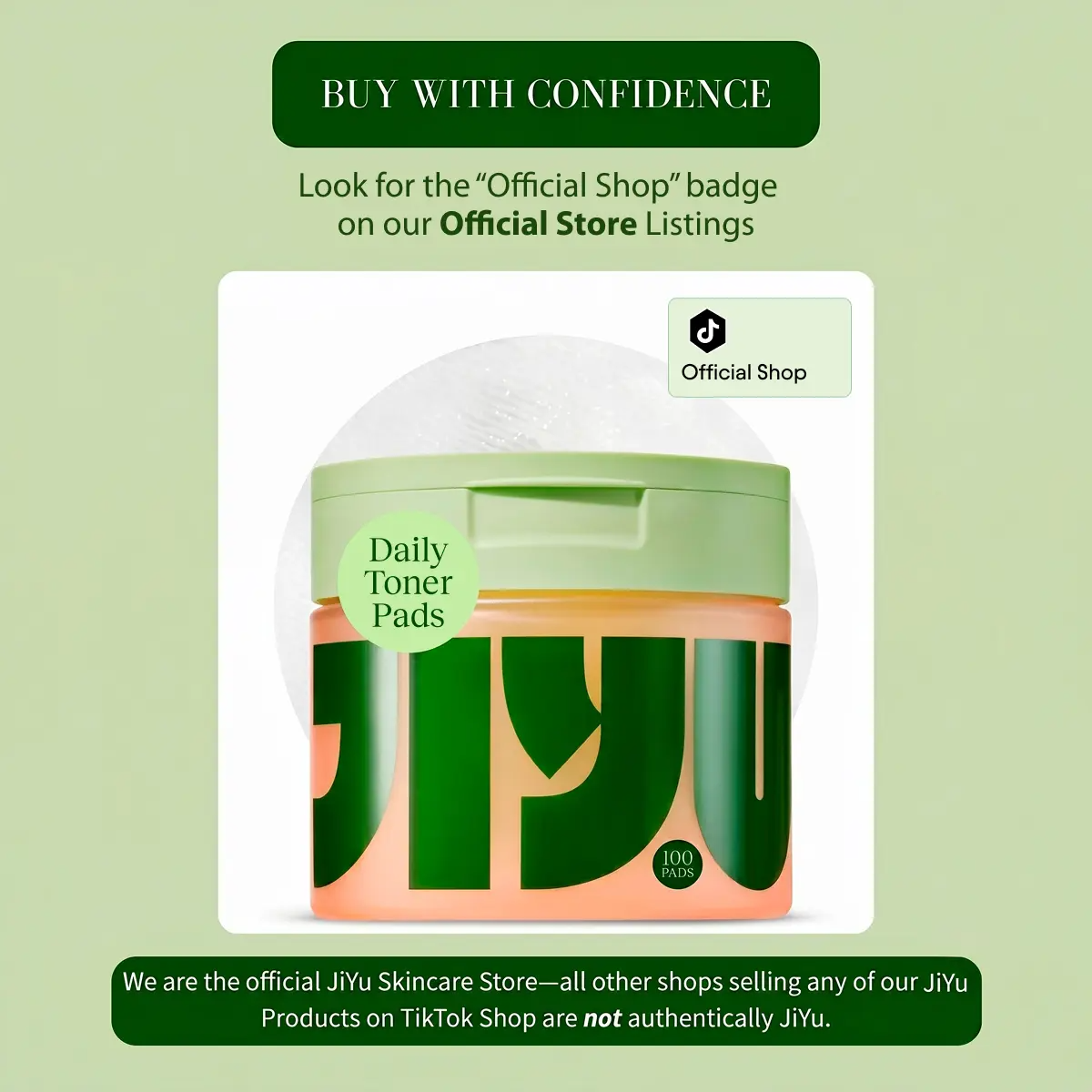 JiYu Skincare Korean Toner Pads – Snail Mucin & Niacinamide 100ct
