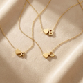 Turandoss Tiny Initial Necklaces for Women Golden Heart Letter A-Z Necklace Dainty Heart Name Necklace Personalized Initial Tag Pendant Birthday Gifts Anniversary Gifts Jewelry for Women Girls Mother's Day Gift summerwins