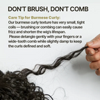 Burmese Curly 3-in-1 Half Wig – Human Hair Blend 18 Inches