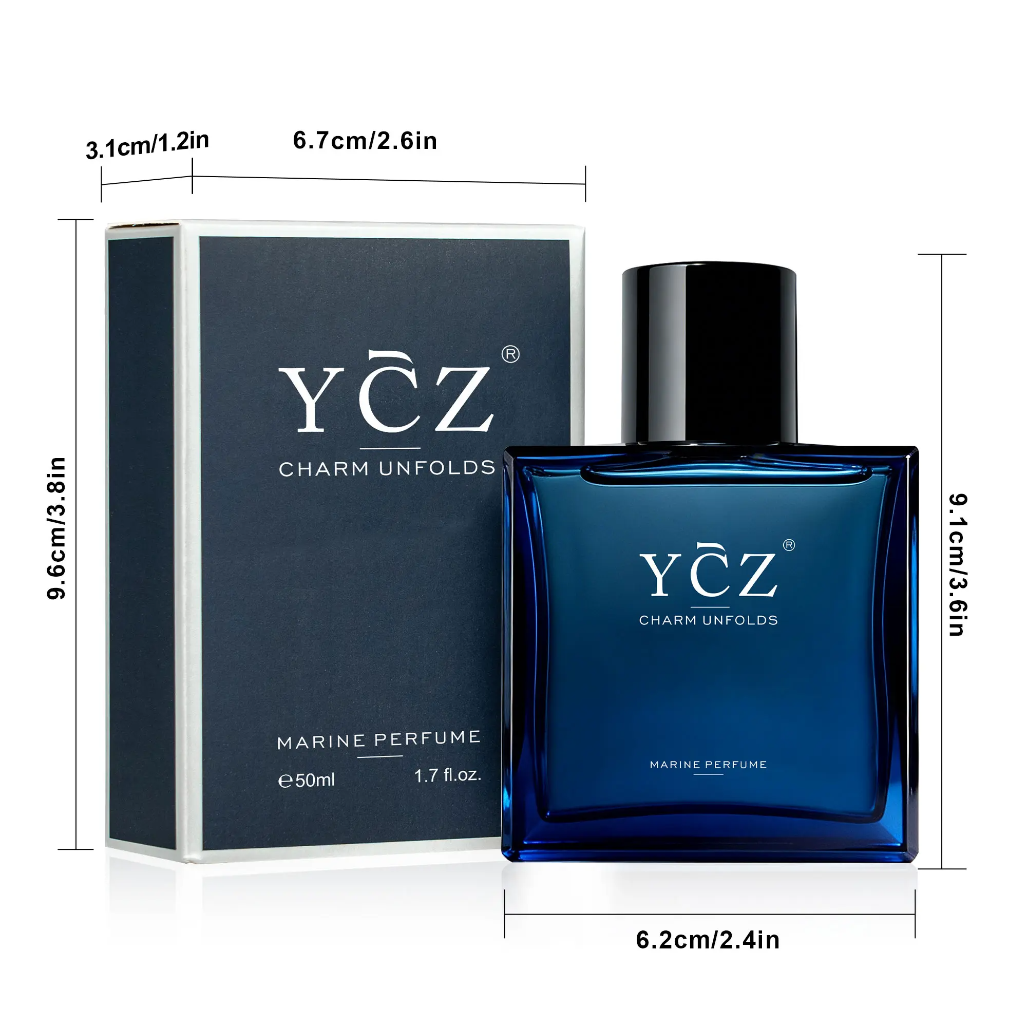 YCZ Midnight Marine Eau de Parfum – 1.7 fl oz Men's Fragrance