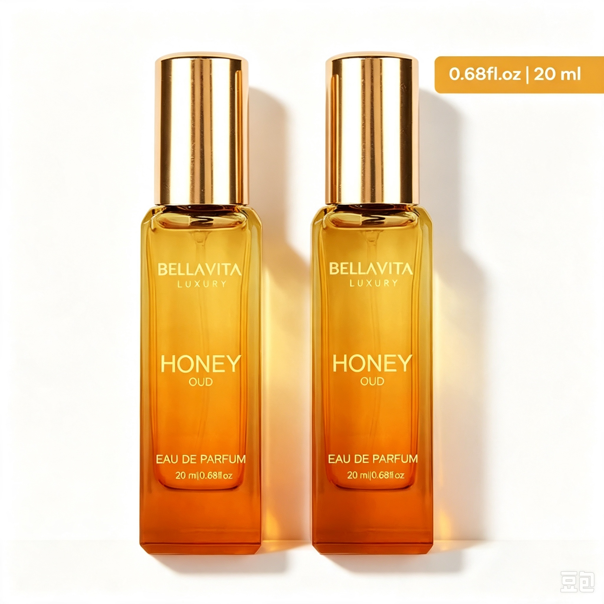 Honey Oud - (0.68 fl. oz./20 ml) | Eau de Parfum | Patchouli, Vanilla, Bergamot | Floral & Spicy | Long Lasting | Mini Perfume